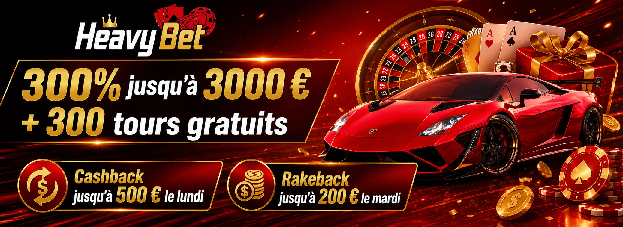 jusqu'à 3000 € + 300 tours gratuits